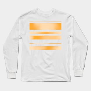 Orange Watercolour Stripes Long Sleeve T-Shirt